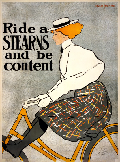 Poster publicitario de Stearns que representa a mujeres liberadas de finales del siglo XIX